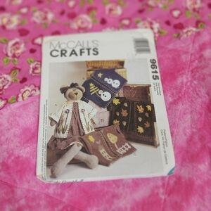 McCalls Sewing Pattern 9615 Teddy Bear & 4 Seasonal Jackets Fall Winter Spring